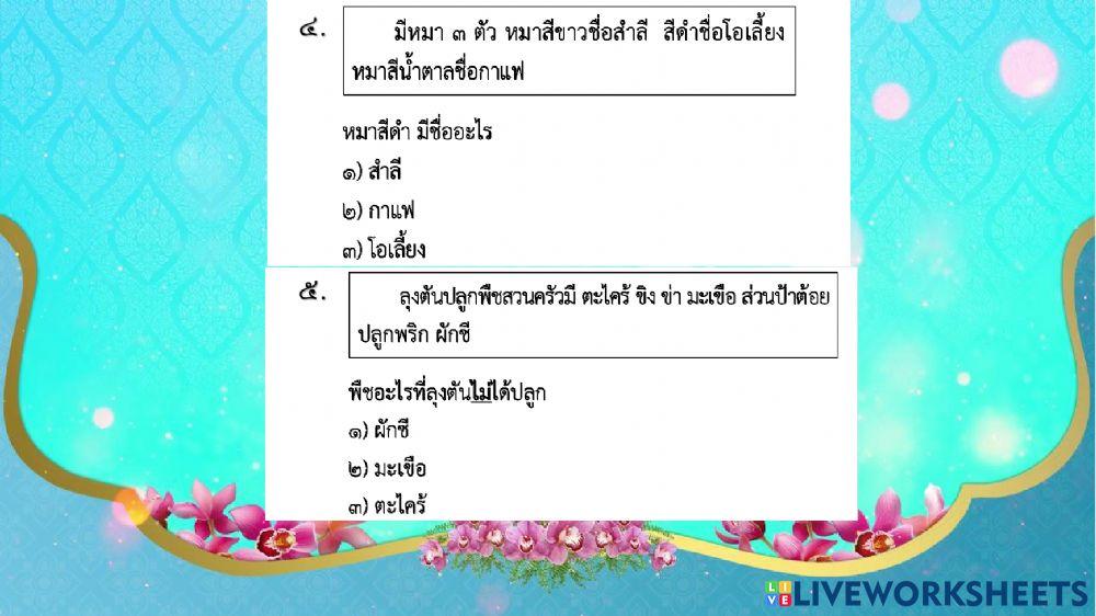 อ่านรู้เรื่อง rt ป.1 ชุดที่ 2