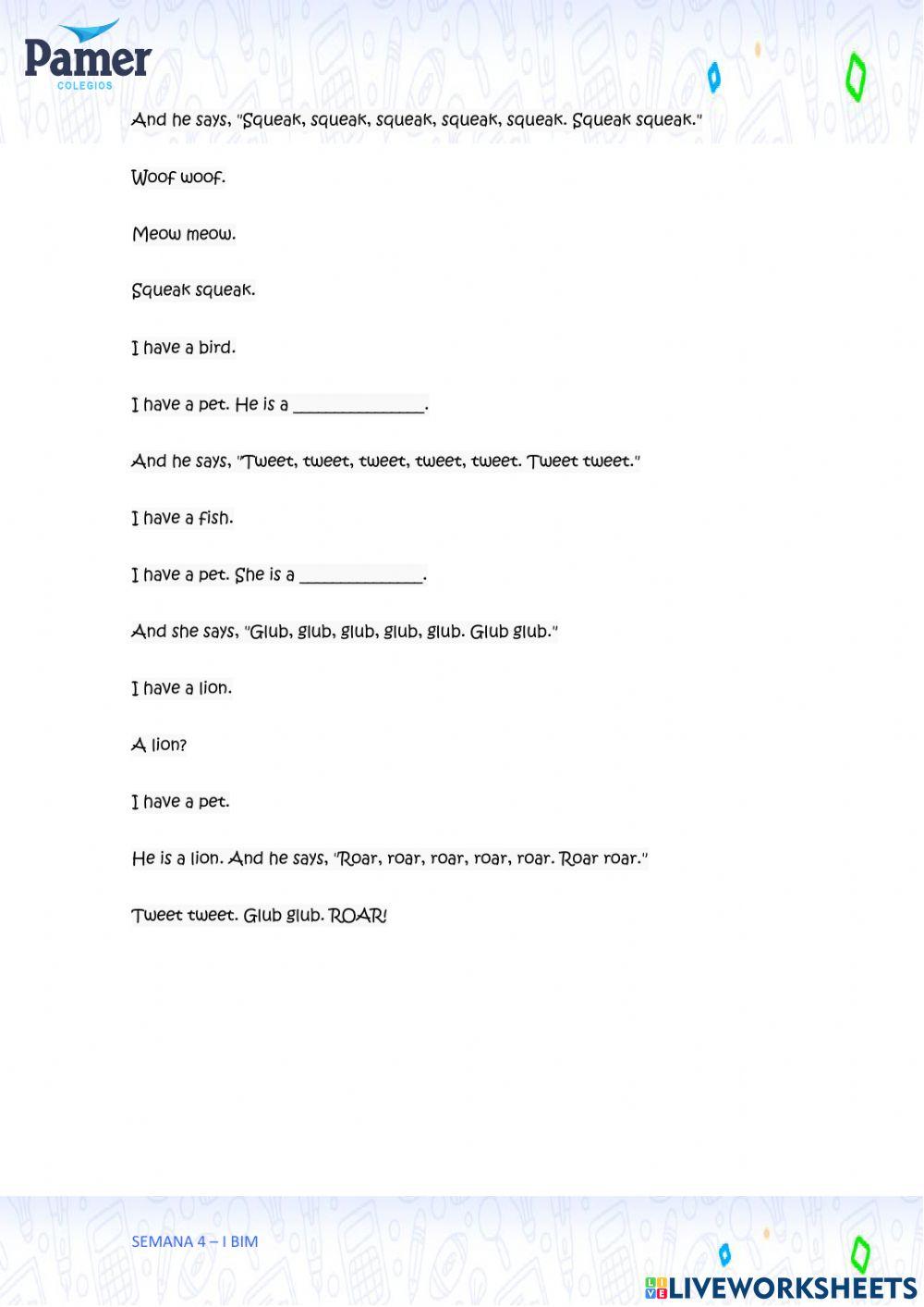 SAL-SEM4-1.º grado-ING-I BIM-I have a pet
