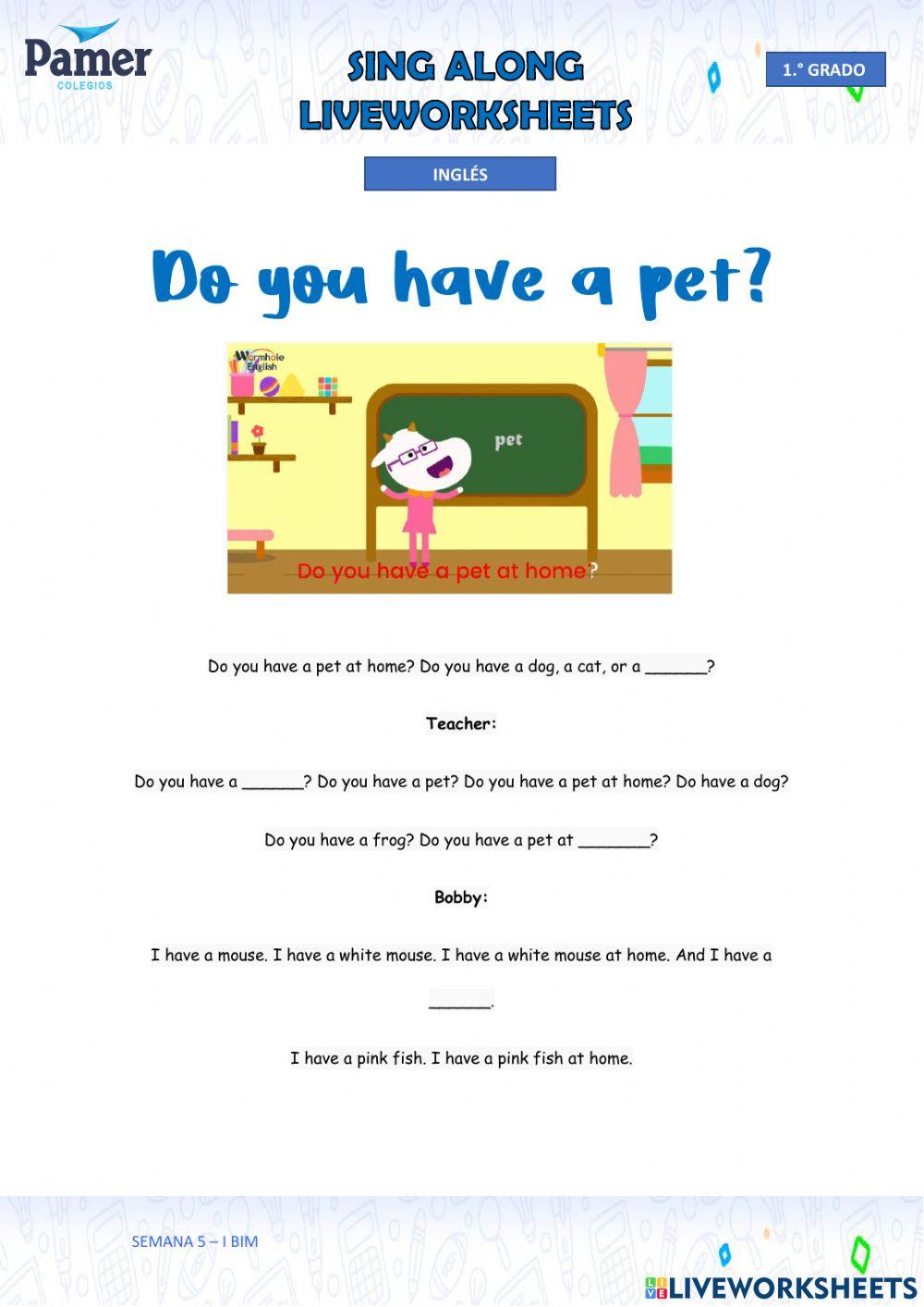 SAL-SEM5-1.º grado-ING-I BIM-Do you have a pet?