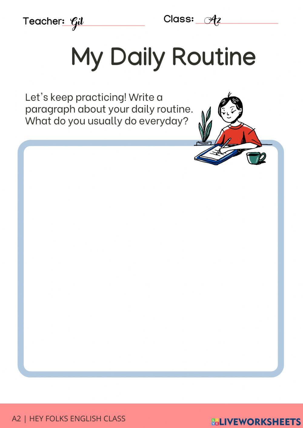 Writing - Daily Routine