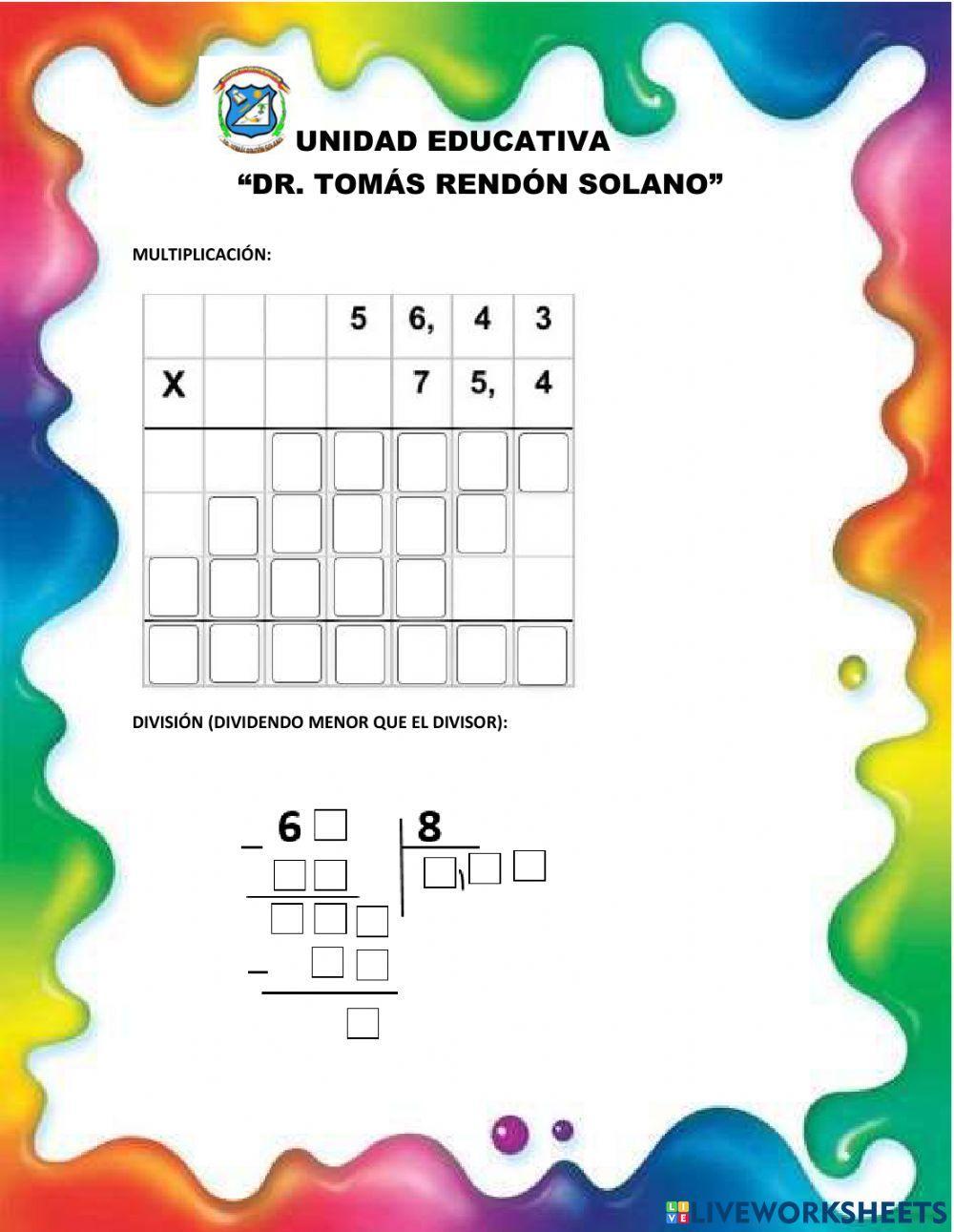 Evaluación de matemáticas