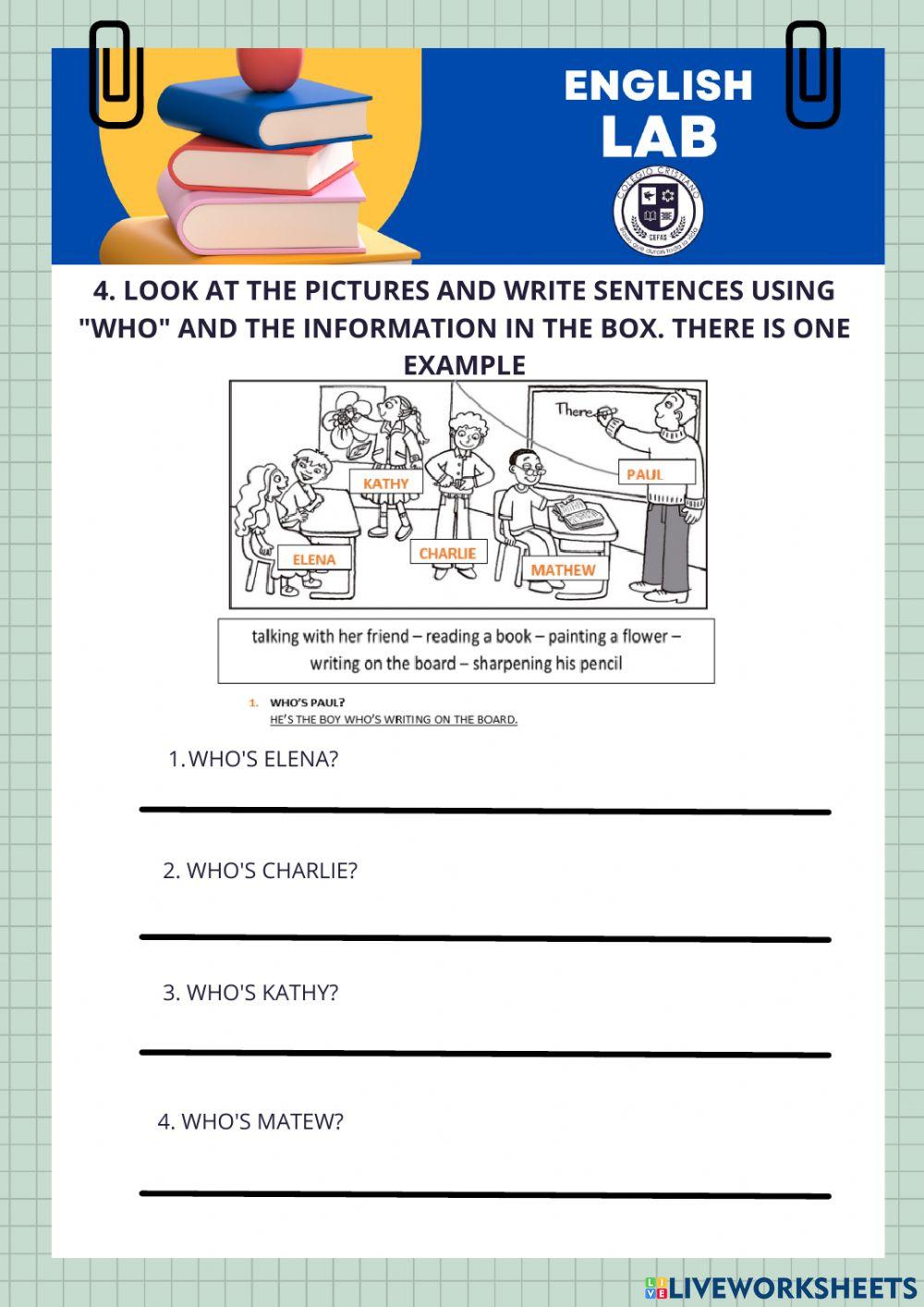 Englisg lab 4th grade