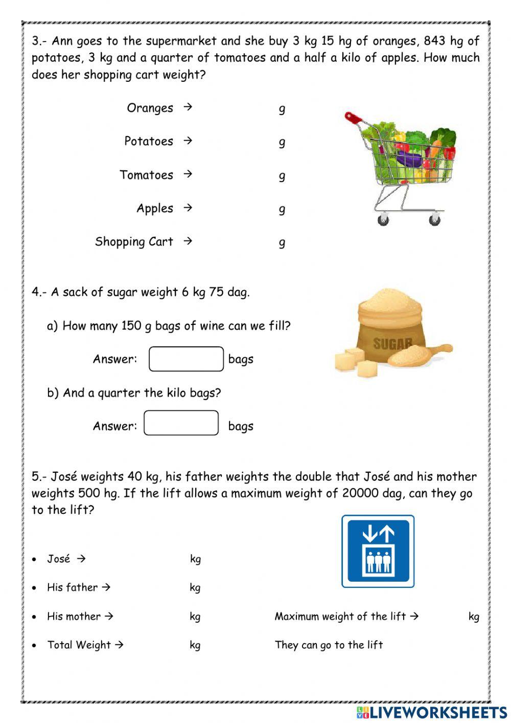 Units of weight Units of weight