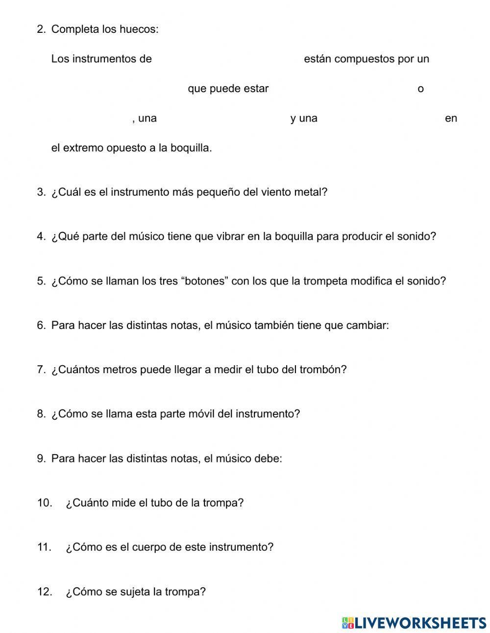 Los instrumentos de viento metal