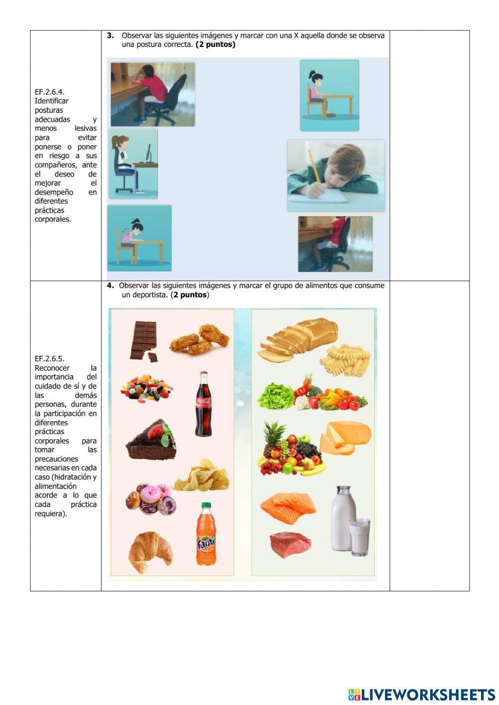 Evaluación de Educación Física del Tercer Parcial del Segundo Quimestre