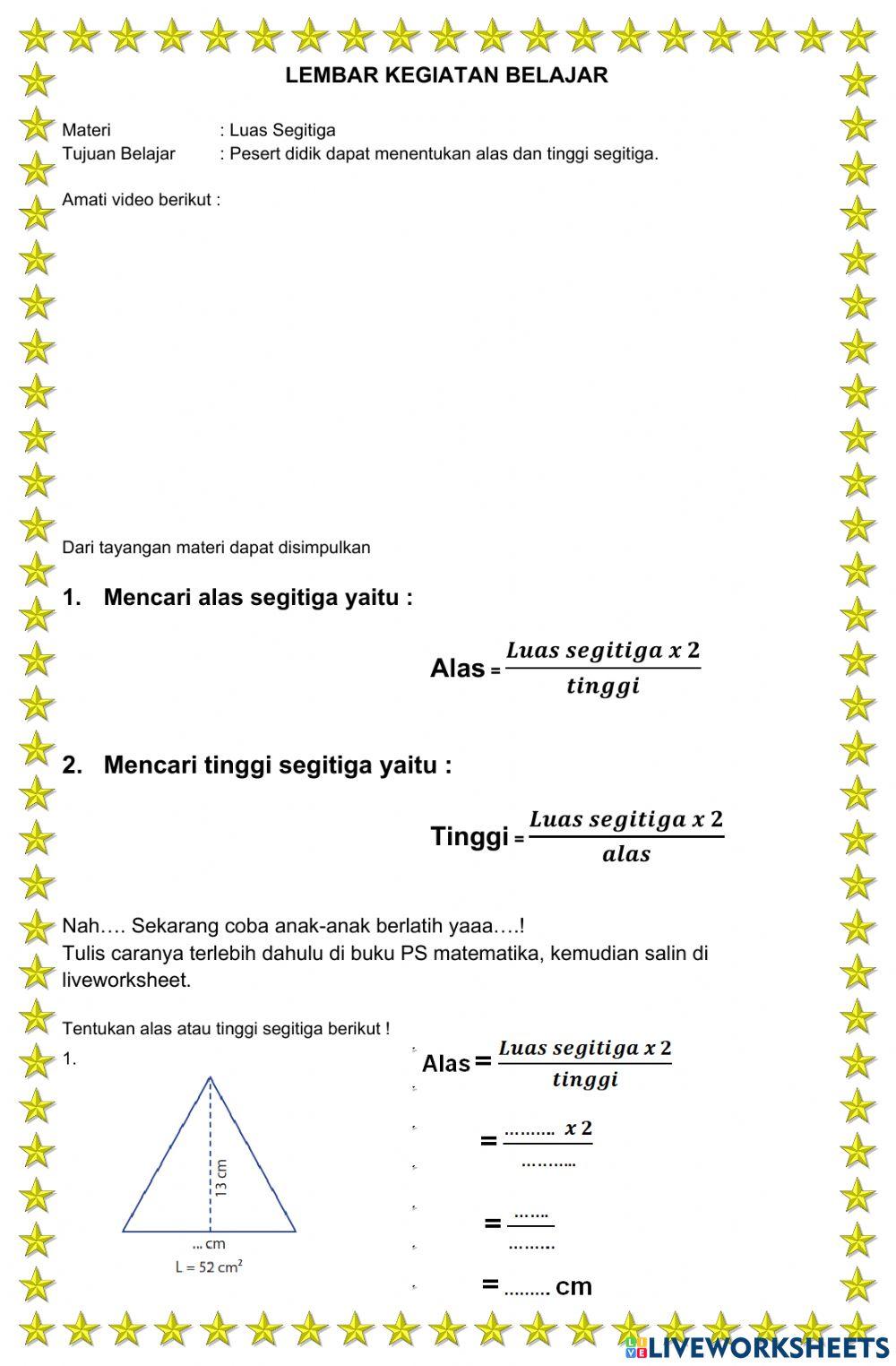 Luas segitiga bagian 2