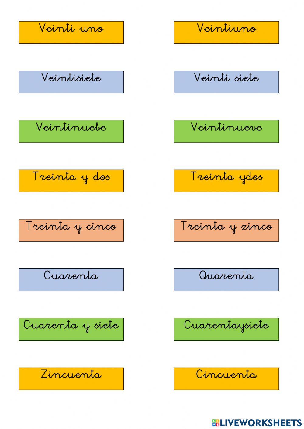 Escritura de números