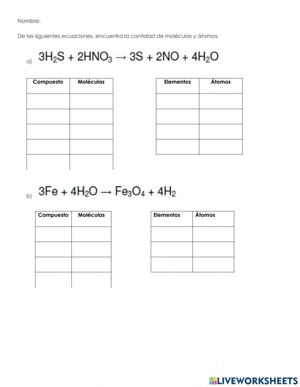 Moléculas y átomos 1