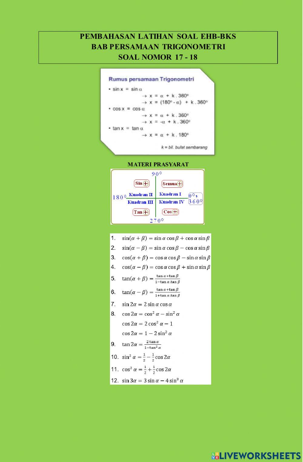 Persamaan trigonometri
