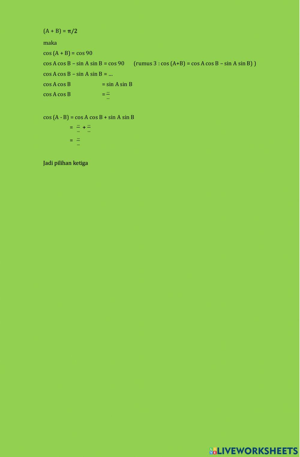 Persamaan trigonometri