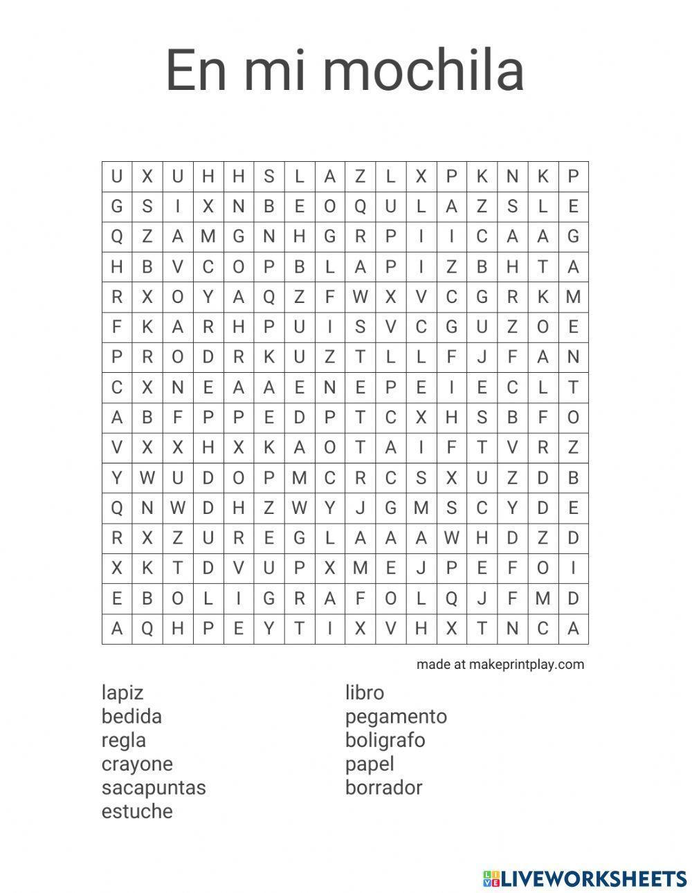 En mi mochila