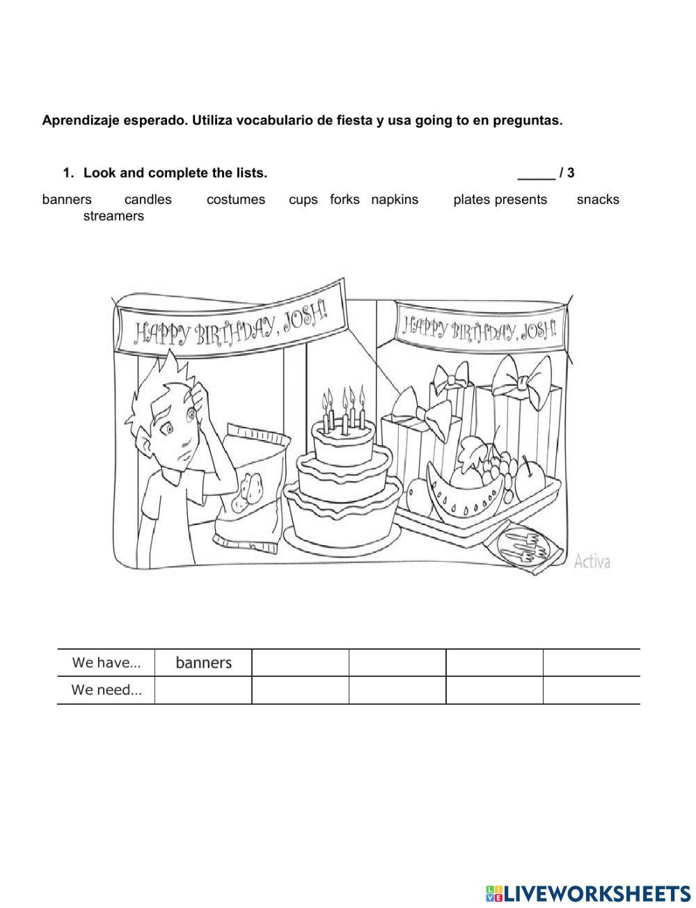 Examen de Inglés Segundo trimestre 5o. grado 