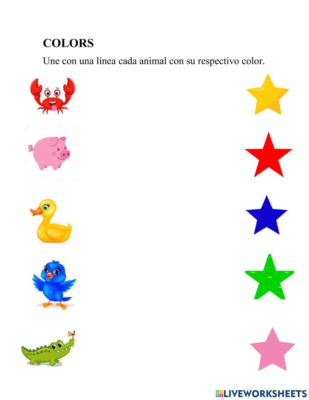 Colors online exercise for inicial Live Worksheets