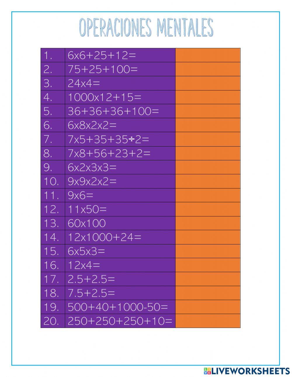 Operaciones mentales