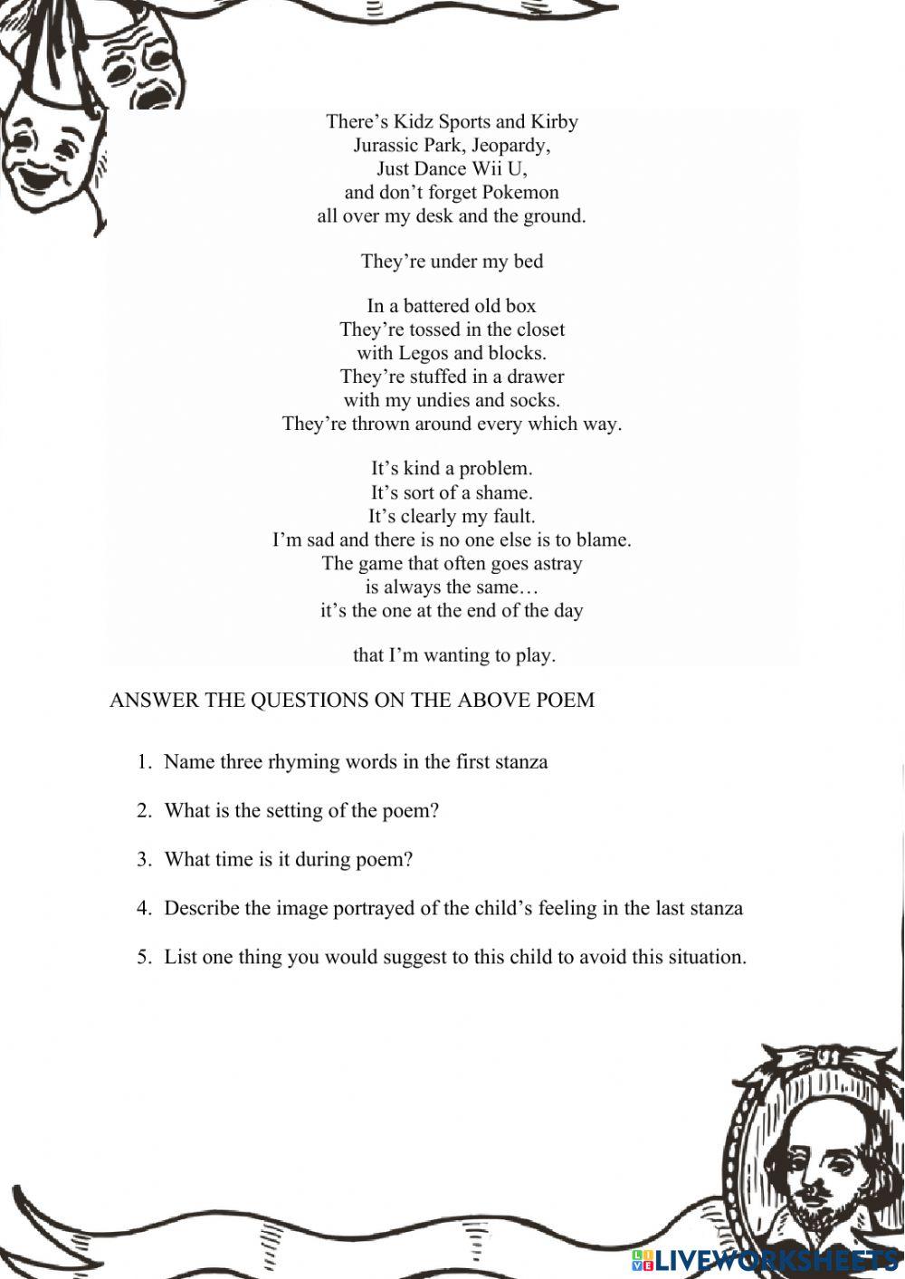 Creative Writing Test | Live Worksheets