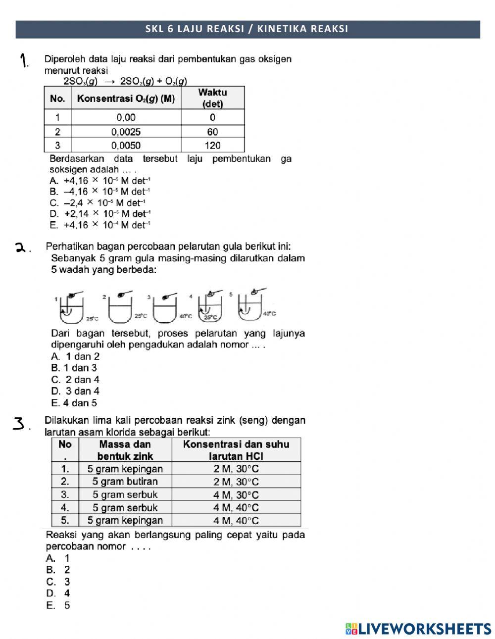 Laju reaksi kelas 12