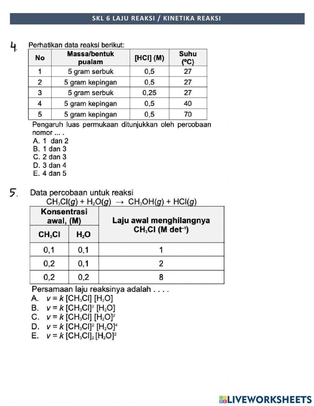 Laju reaksi kelas 12 Laju reaksi kelas 12