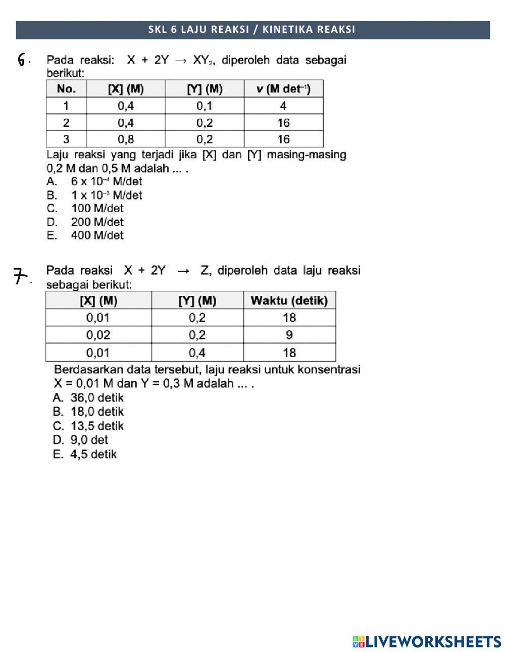 Laju reaksi kelas 12