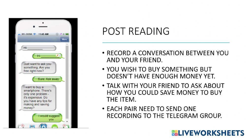 Pulse 2 unit 6 money reading