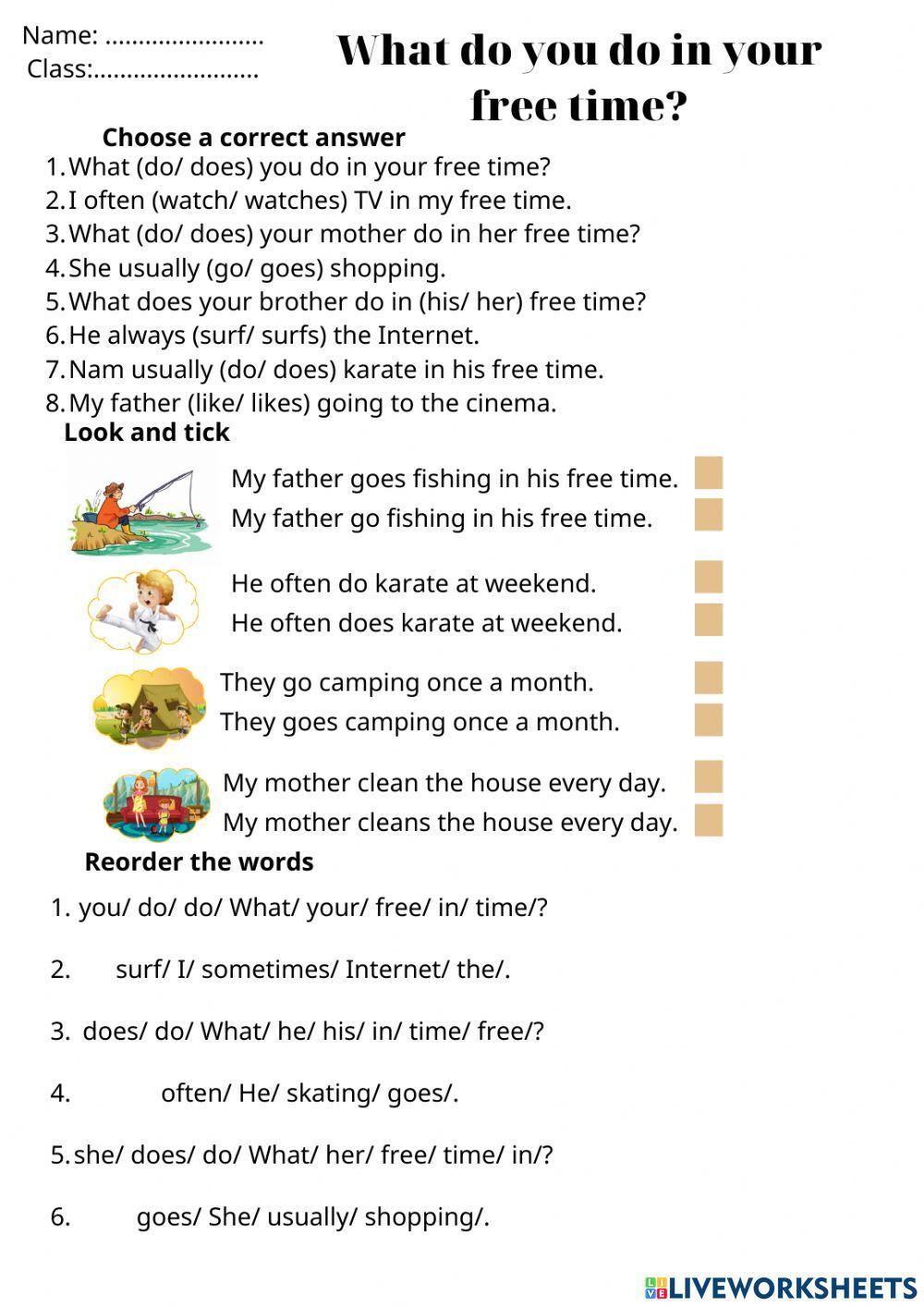 Unit 13: What do you do in your free time? Lesson 2