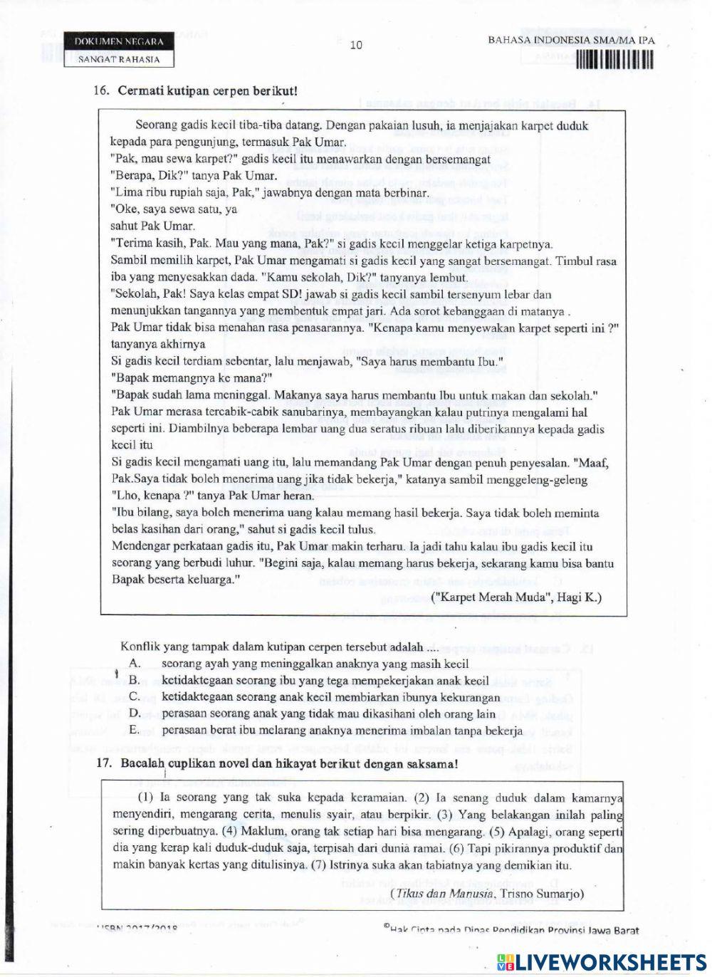 Usbn bahasa indonesia sma tahun 2017-2018