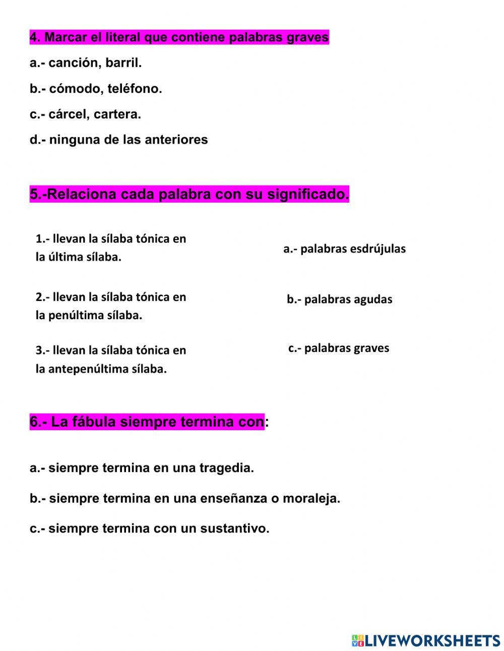 Examen de lengua y literatura