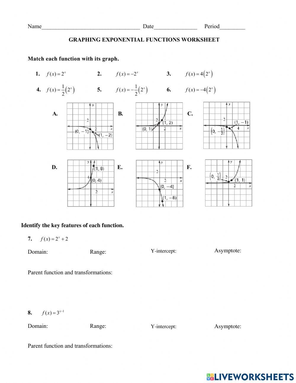 Exponential function transformations 2735929