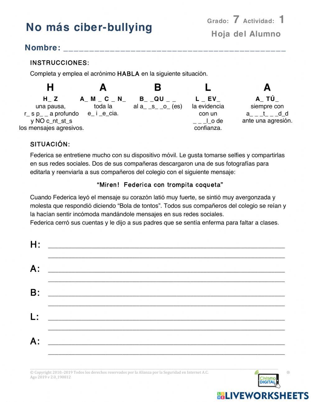 No más Cyberbullying