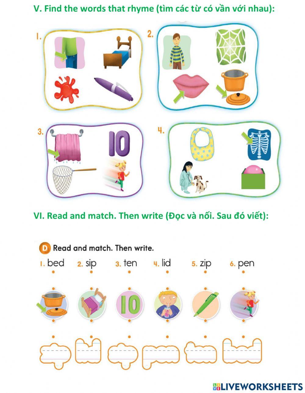 Review letter I and E