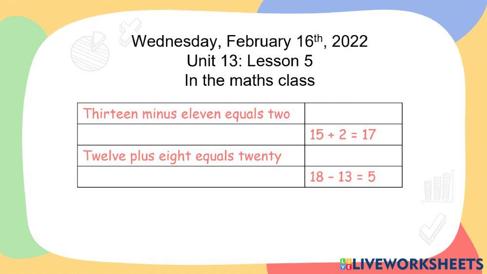 Tieng Anh 2-Unit 13-Lesson 5-In the maths class