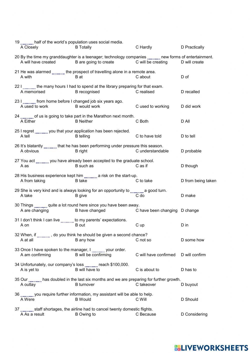 Day 63 Practice test