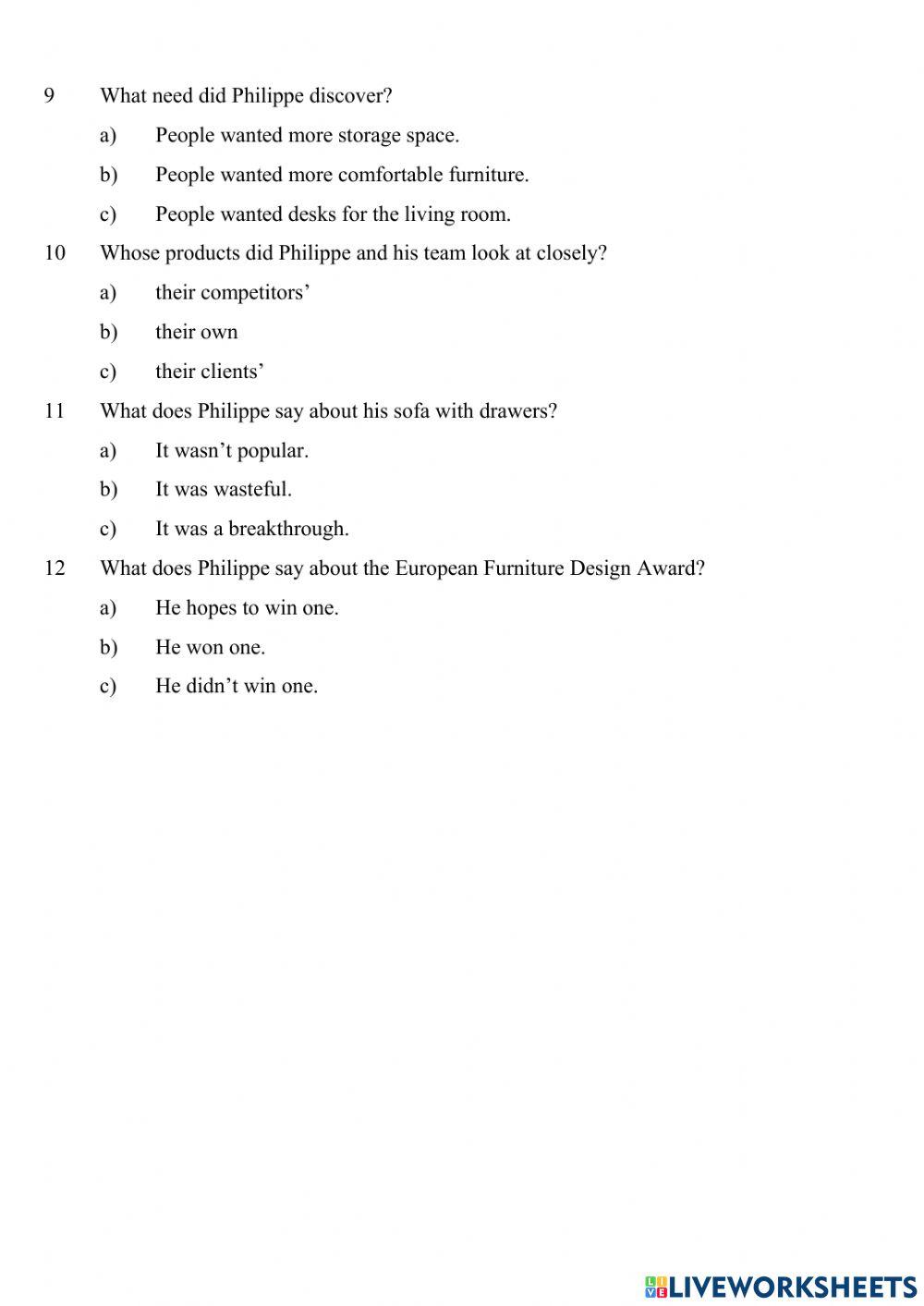 Mid-term Exam Level 8 (English for Business)