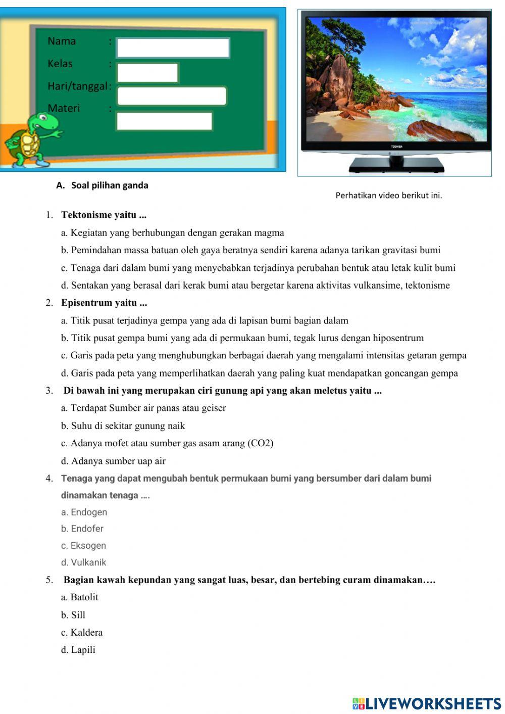 Ulangan Harian Geografi