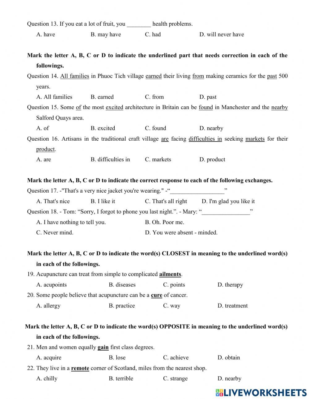 E9 - practice test no 8