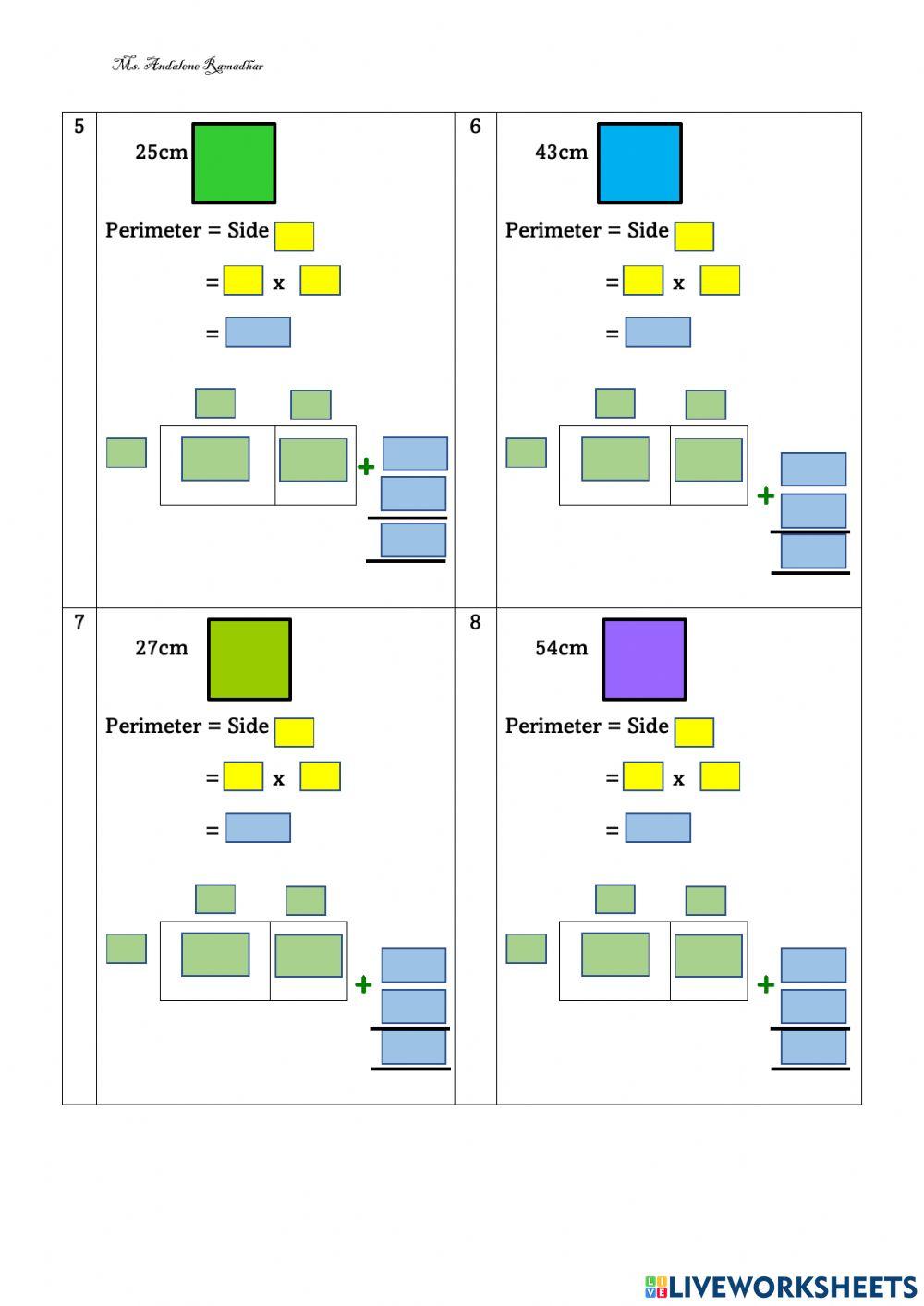 Perimeter of Squares