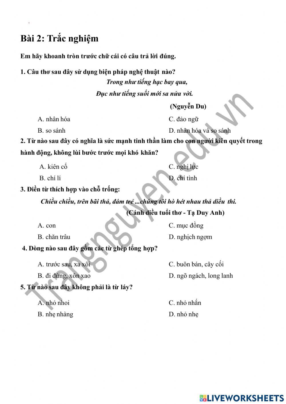 Trạng nguyên Tiếng Việt