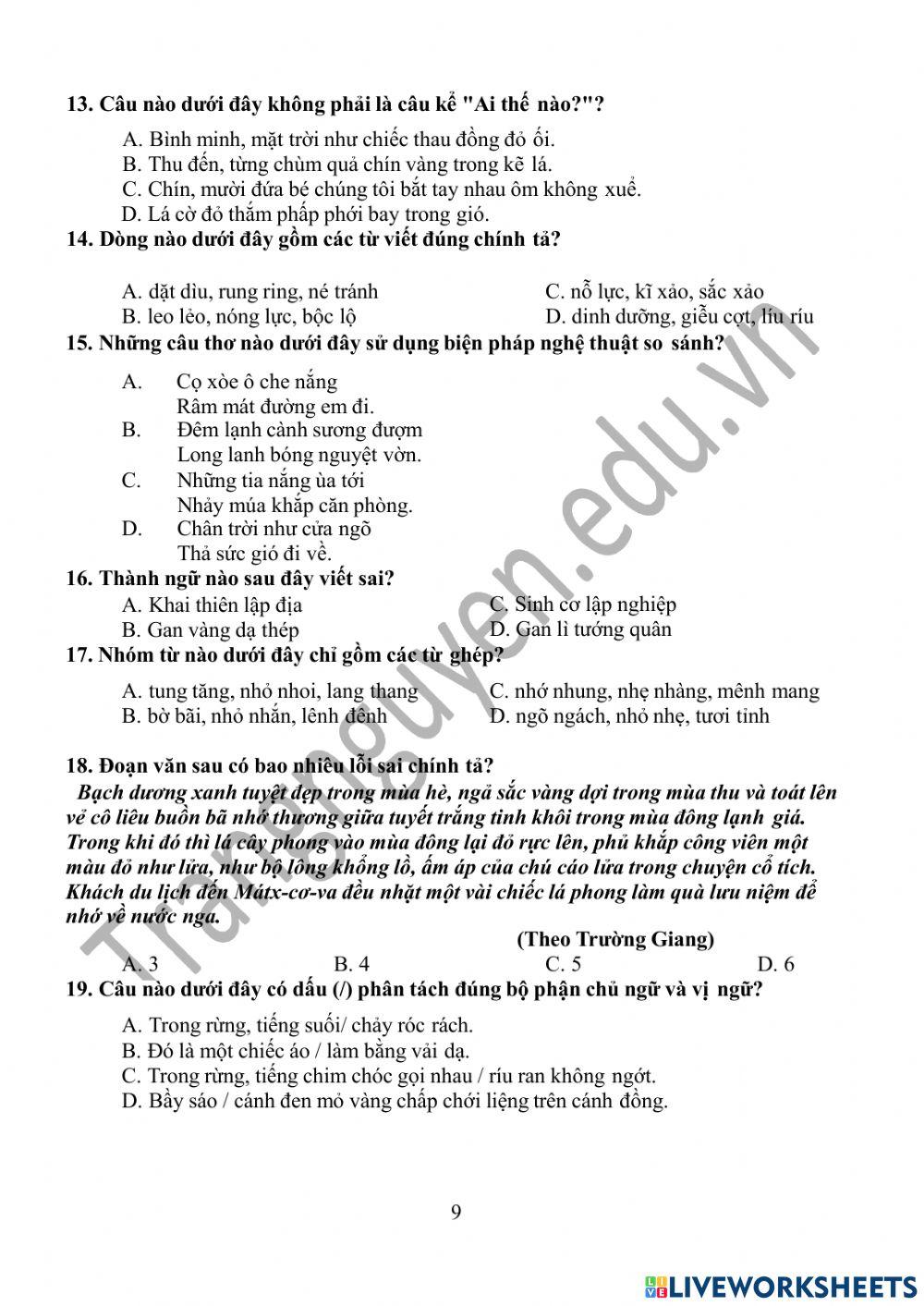 Trạng nguyên Tiếng Việt