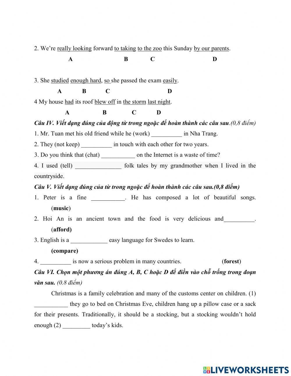 Đề thi tuyển sinh vào lớp 10