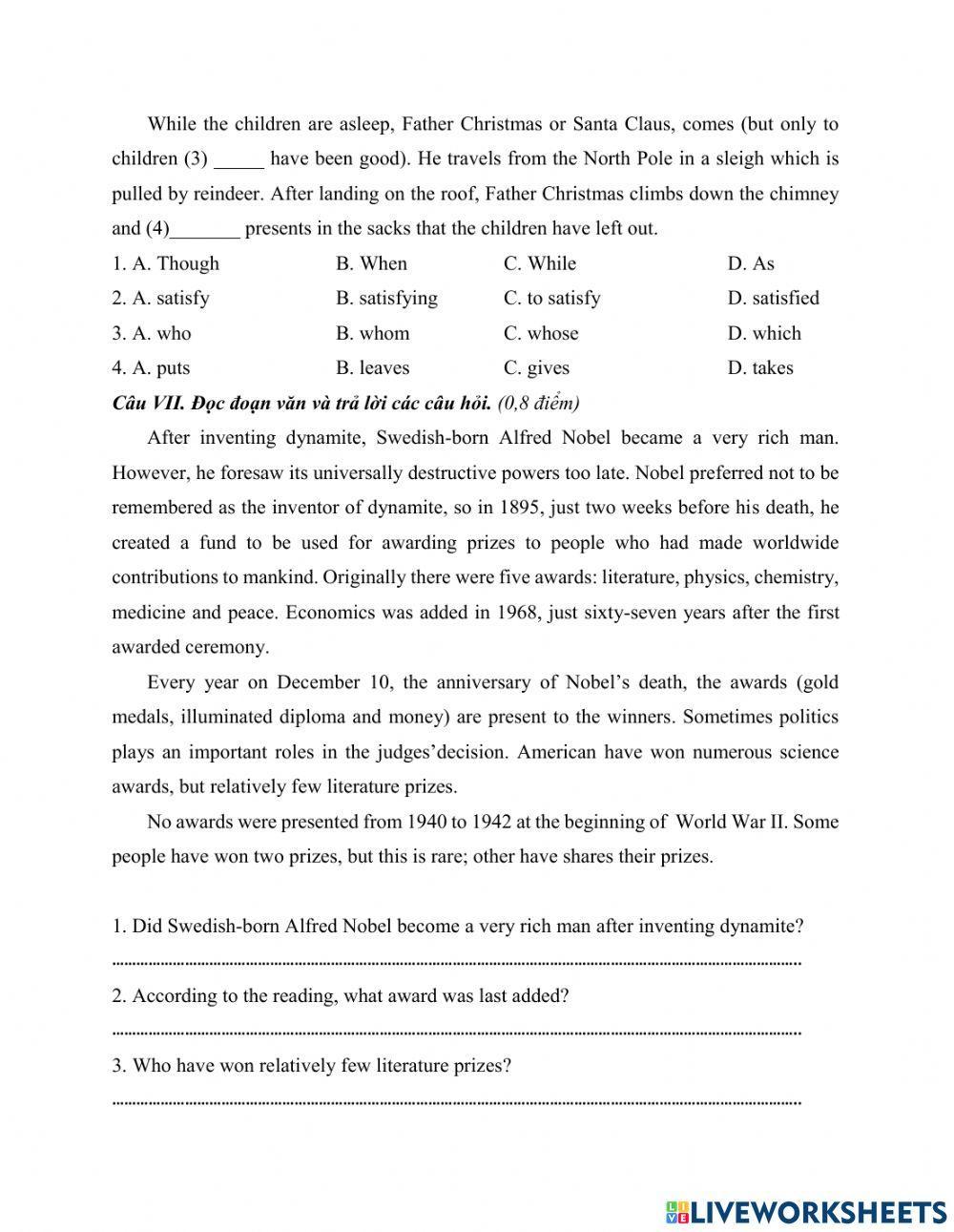 Đề thi tuyển sinh vào lớp 10