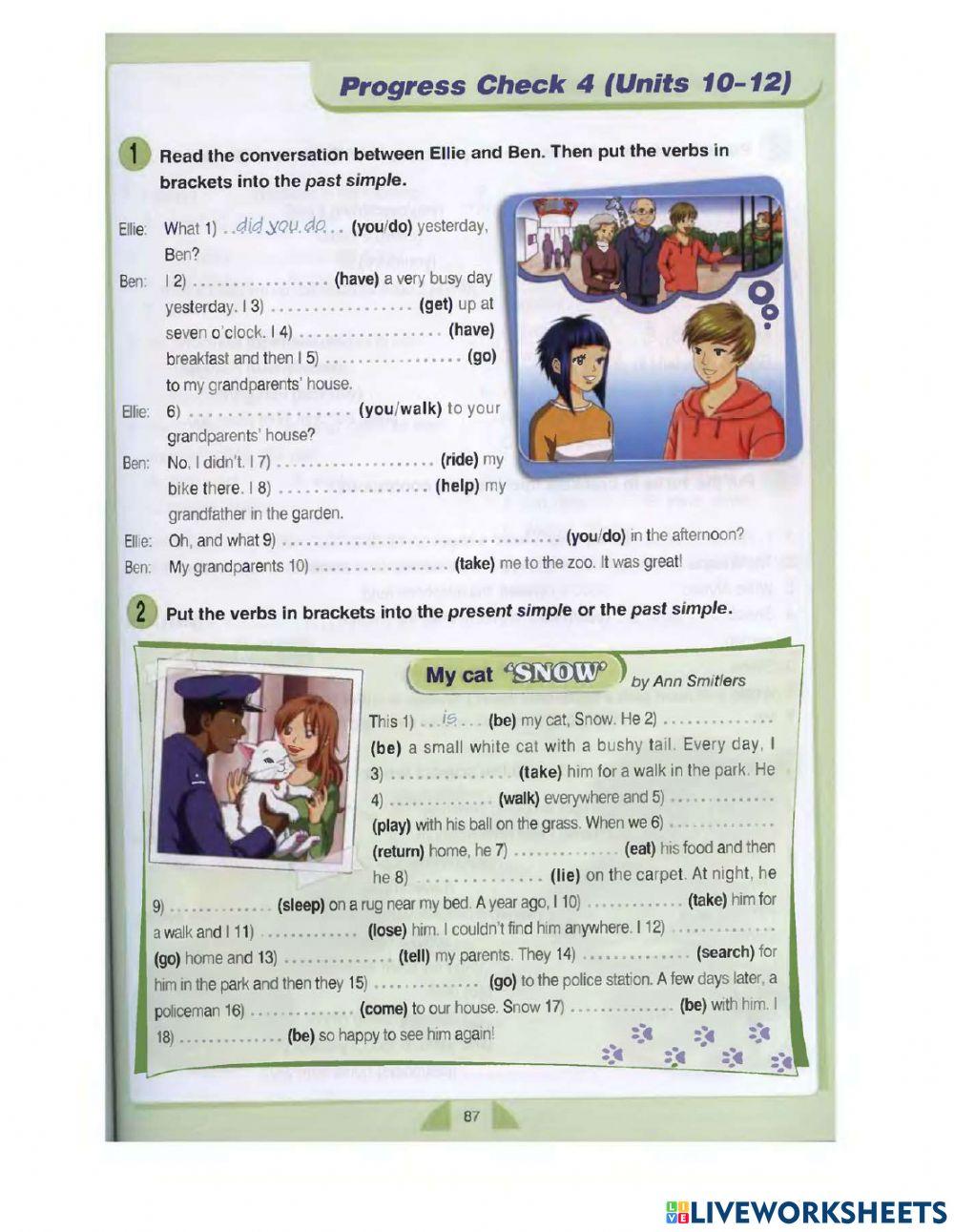 Past simple Present simple