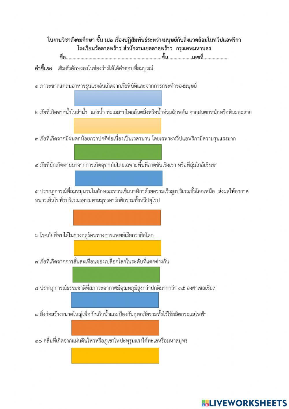 มนุษย์กับสิ่งแวดล้อมในทวีปแอฟริกา
