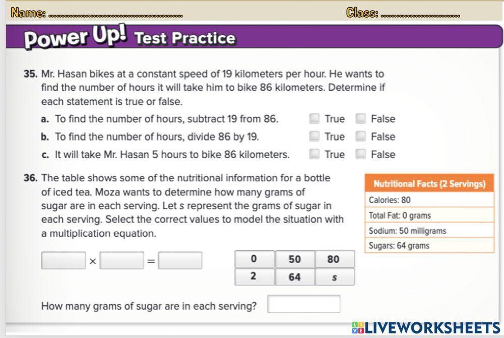 Solve and write multiplication equations worksheet live worksheets