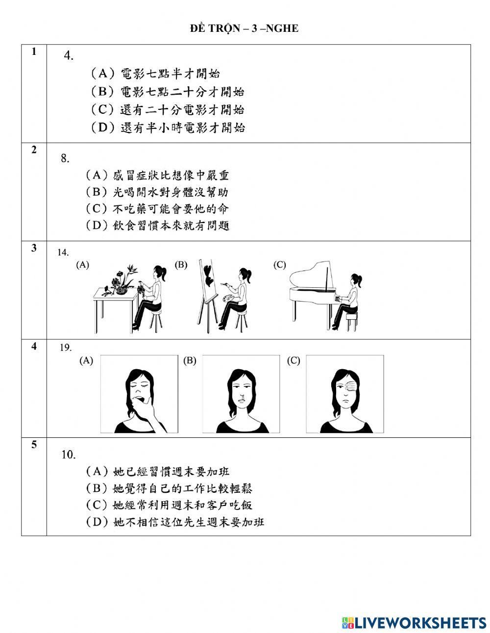 Đề Trộn - Nghe - 03