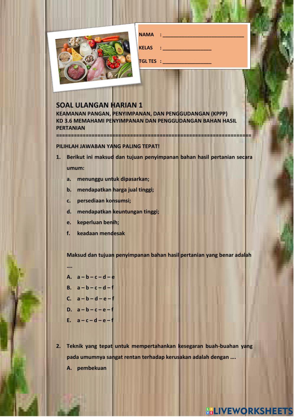 Ulangan Harian 1 LWS