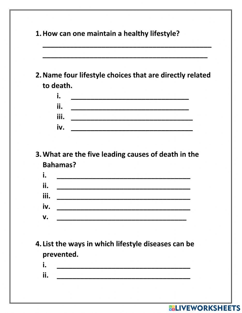 Lifestyle Diseases and Prevention