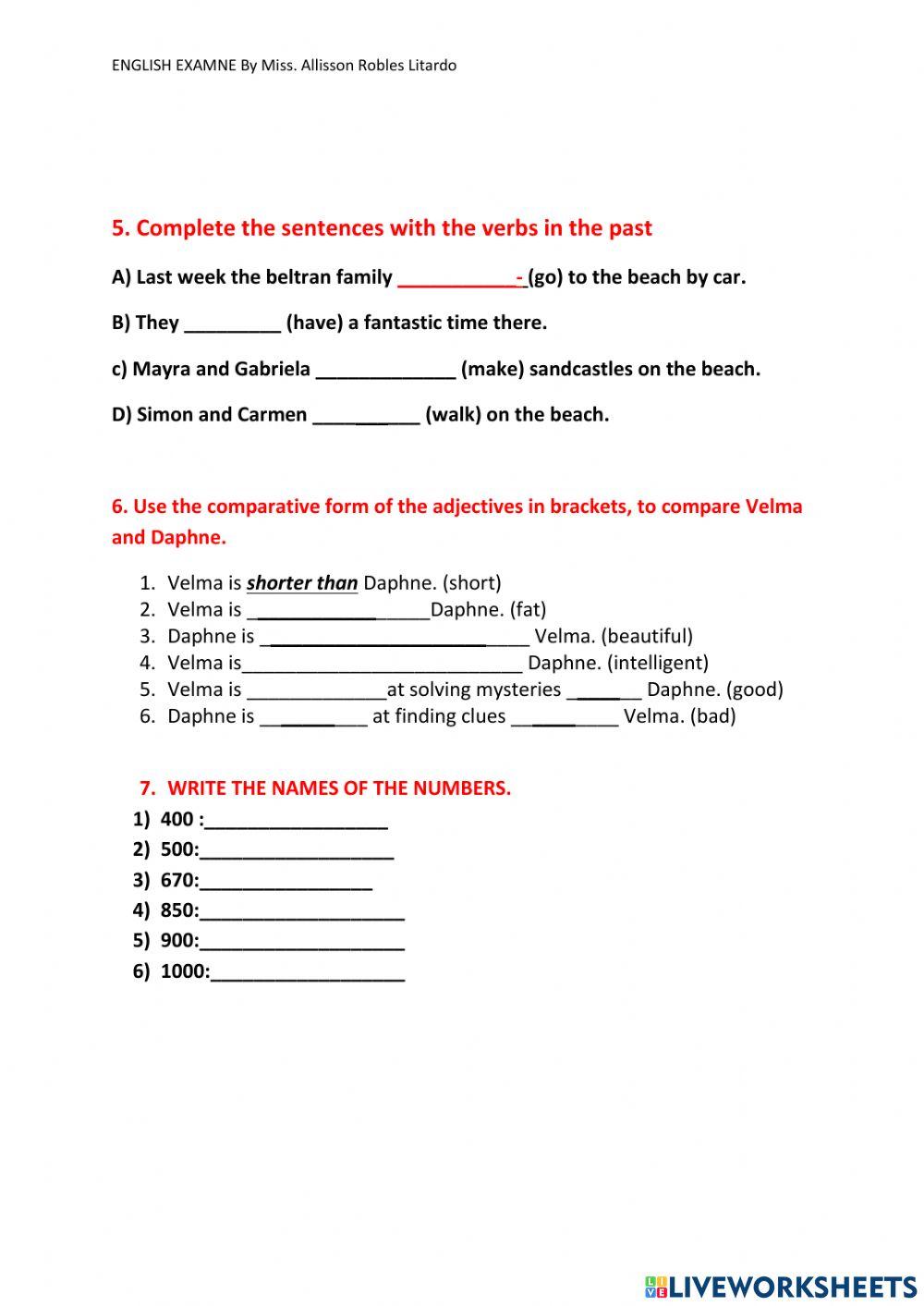 Fourth exam segundo quemestre