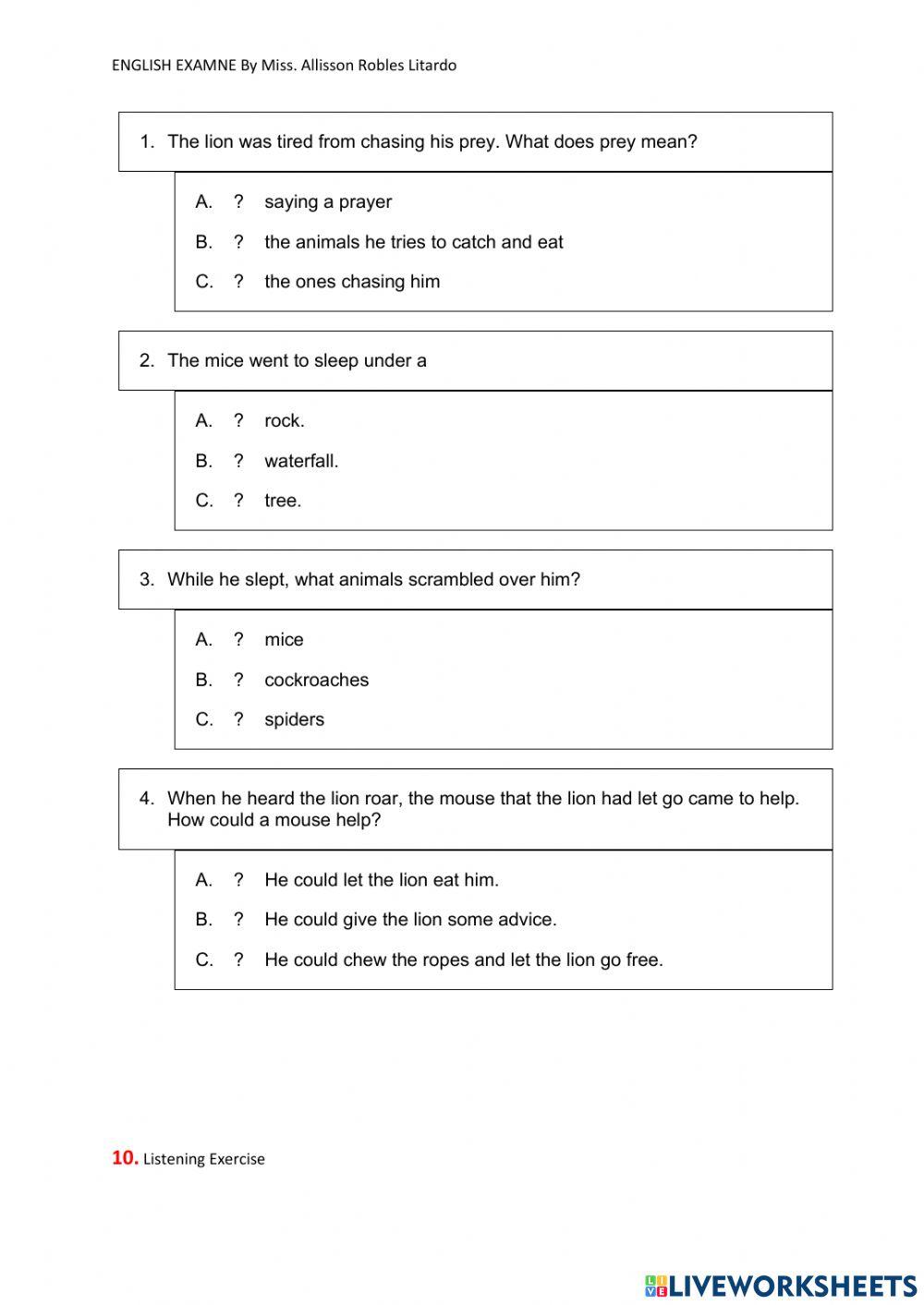 Fourth exam segundo quemestre