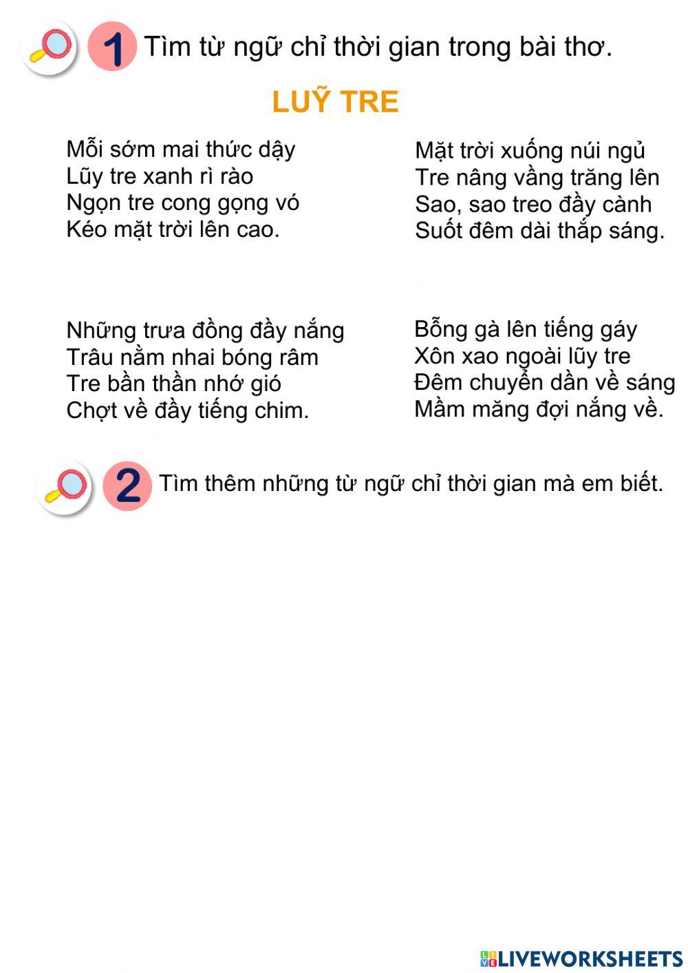 Luyện tập theo văn bản đọc