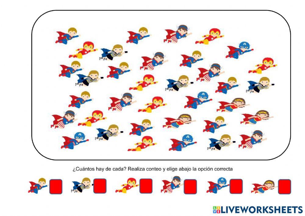 Ejercicio de conteo. Discriminación visual