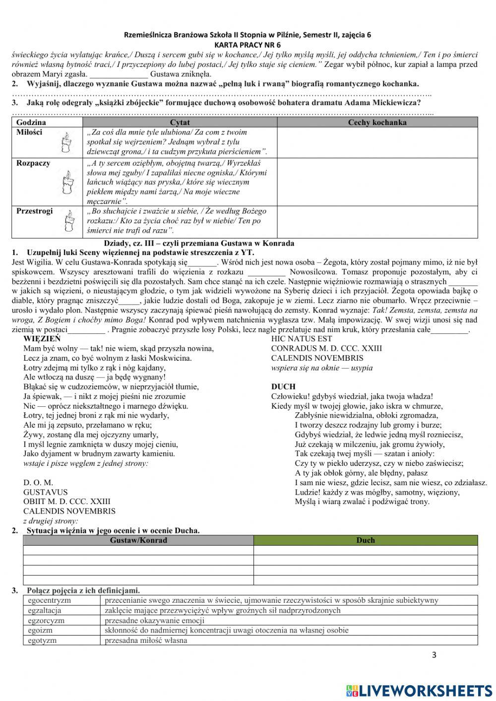 Rzemieślnicza Branżowa Szkoła II Stopnia w Pilźnie, semestr II, zajęcia 6